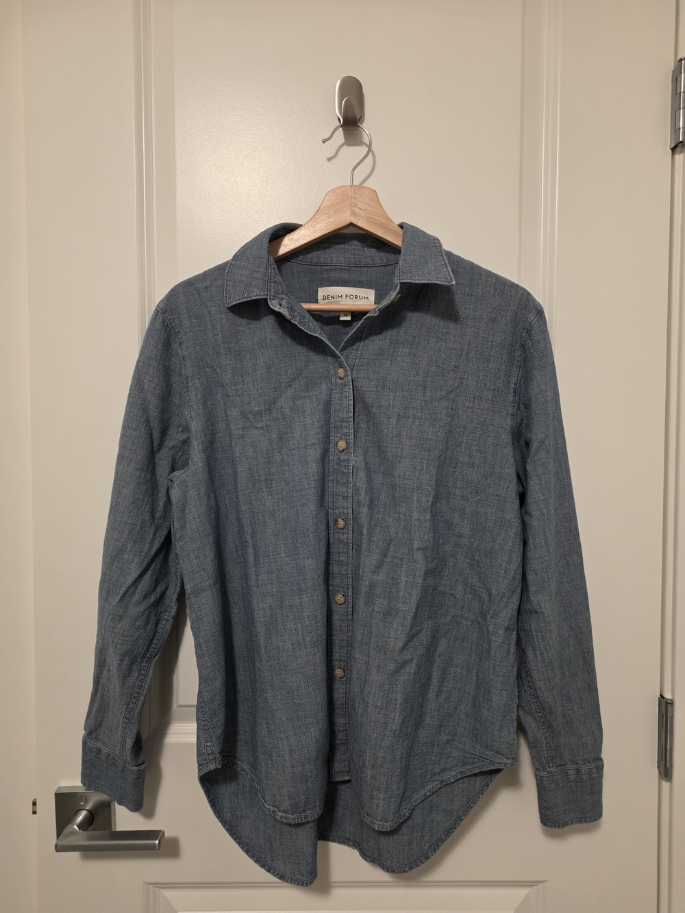 Denim Forum Blue Chambray Button-Down Shirt